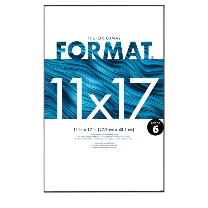 MCS Format Frame - Black, 11" x 17" (Box of 6) | Jerry's Artarama