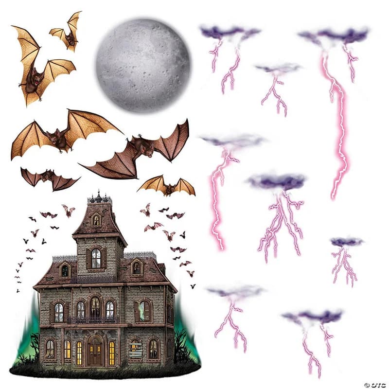 Beistle - Haunted House & Night Sky Props - 12 Pack