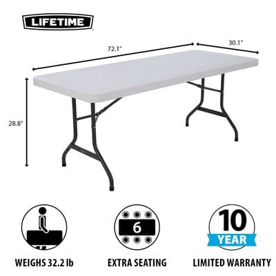Lifetime 6-Foot Folding Table (Commercial)