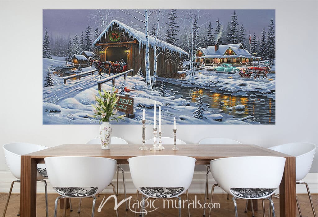 Holiday Gathering Wallpaper Wall Mural by Magic Murals