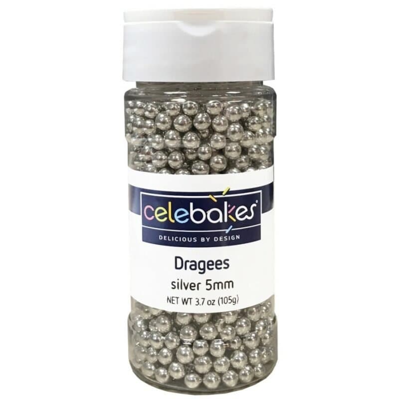 Silver Dragees, 5mm - Mia Cake House