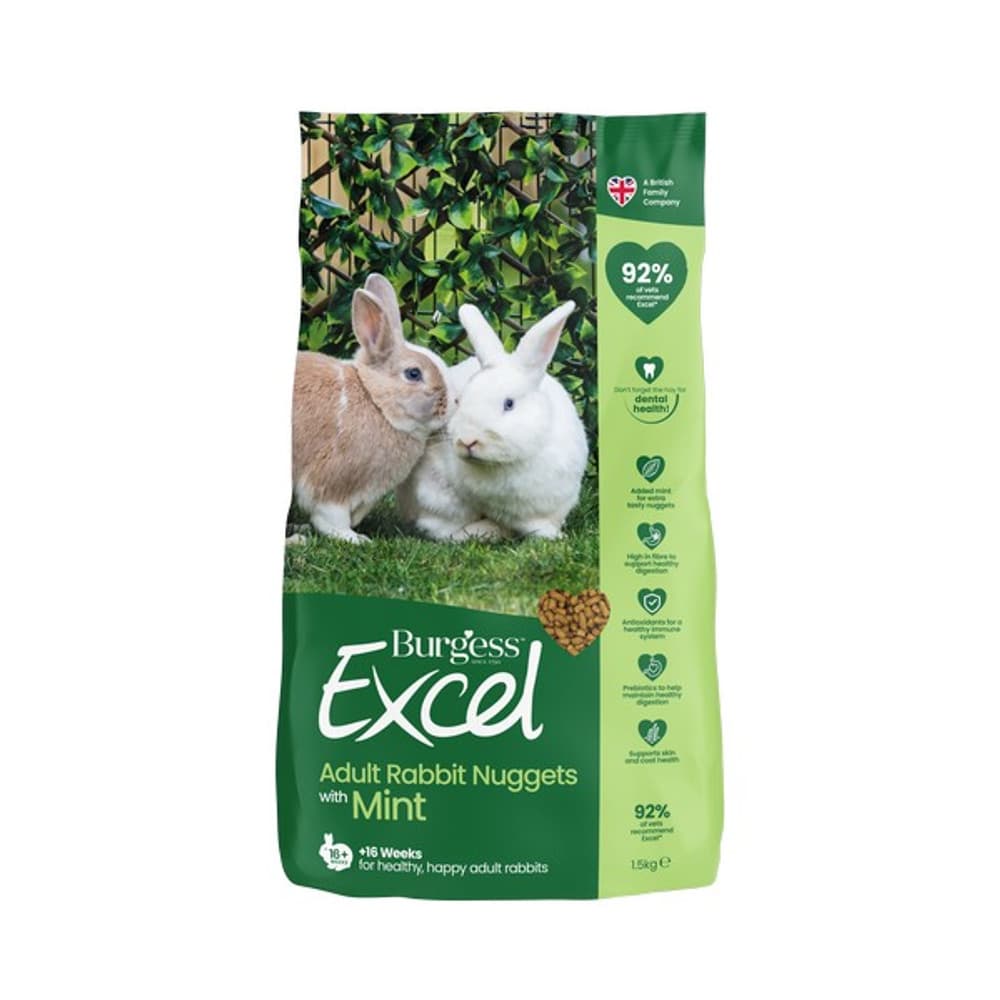 Burgess Excel Adult Rabbit Nuggets with Mint - Moss Lane Pet Food ...