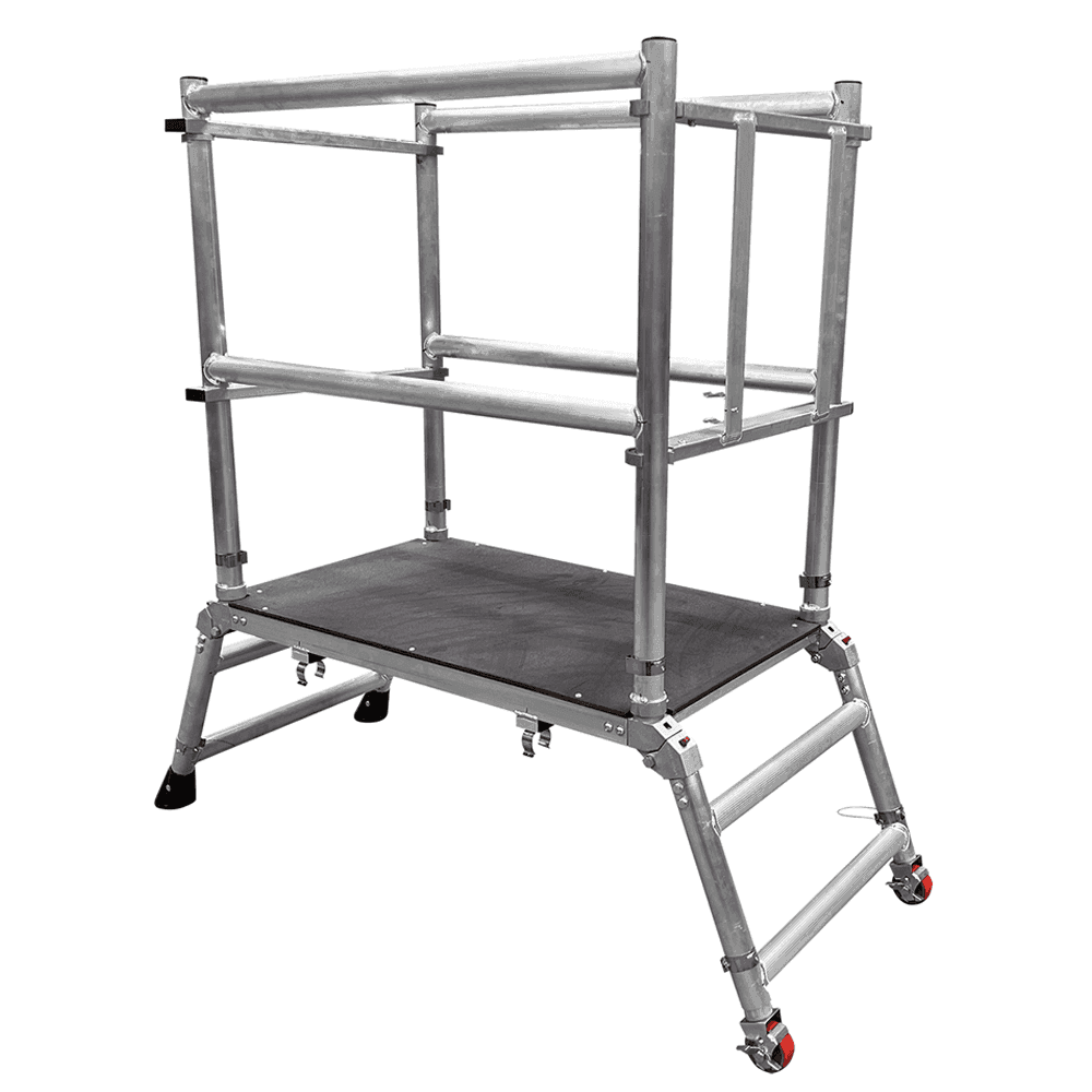 Low Level Aluminium Work Platform with Guard Rail | PARRS