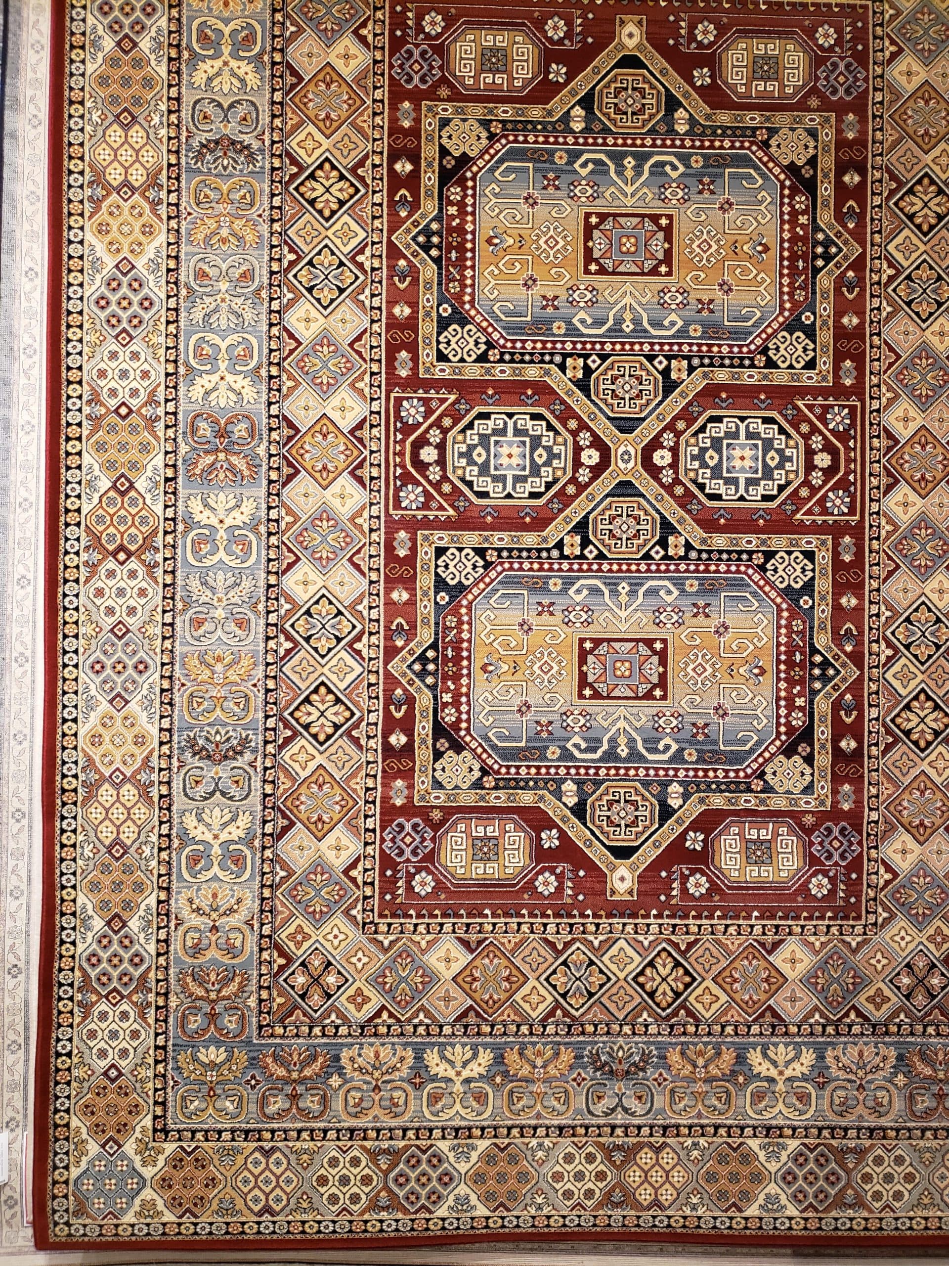 Traditional Kazak Design Machine-Made Rug – World Of Rugs