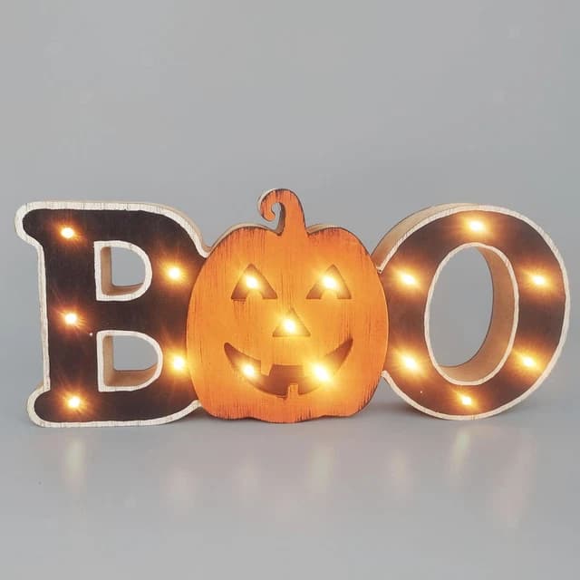CENTRE DE TABLE lumineux avec lettres de citrouille d'Halloween, pour ...