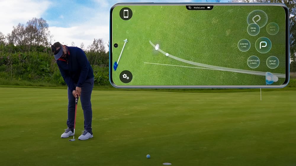 Augmented Reality Golf sports application: PuttView X - PuttView
