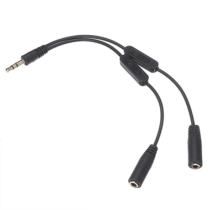 3.5mm Audio Jack Splitter Cable Separate Volume Control - slitems.lk