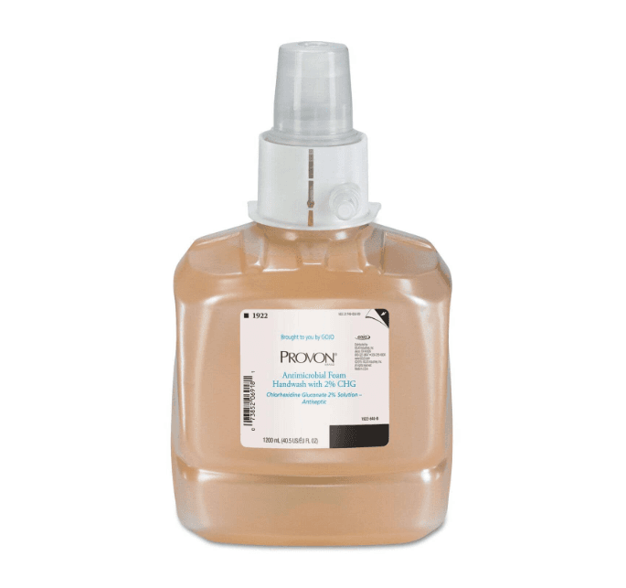 Gojo 1922-02 Provon Antimicrobial Foam Handwash Soap with 2% CHG LTX-12 ...