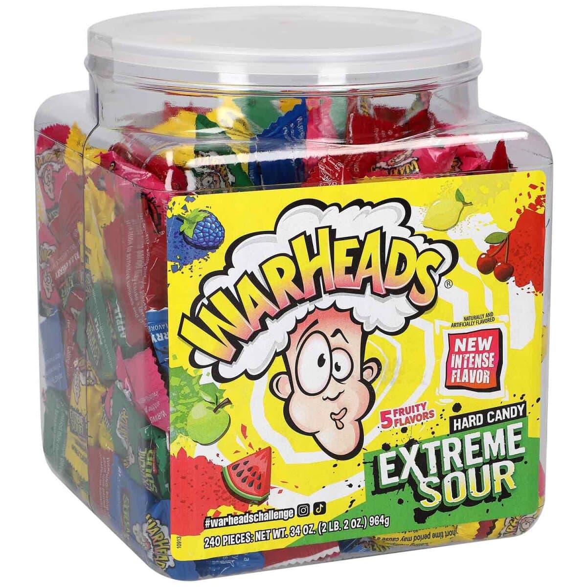 Warheads Extreme Sour Hard Candy 964g, 24,90