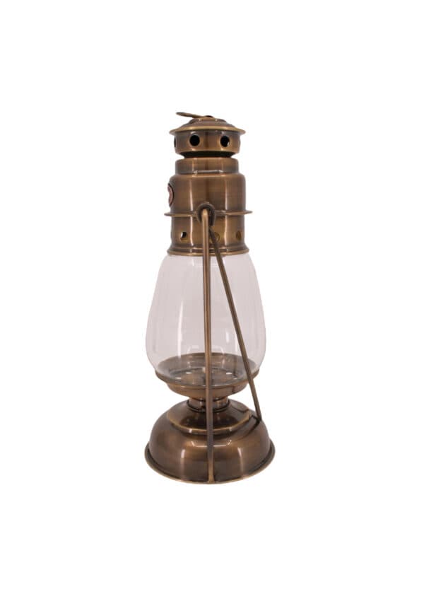 Oil Lanterns - Antique Brass Mini Patio Hurricane 9" | Vermont Lanterns