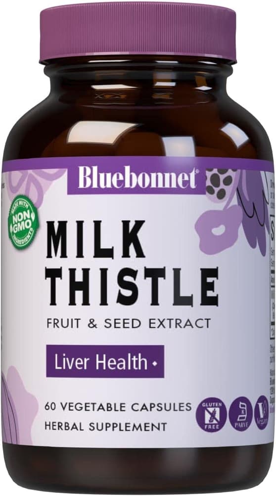 Bluebonnet Nutrition Milk Thistle Fruit & Seed Extract -- 60 Vegetable ...