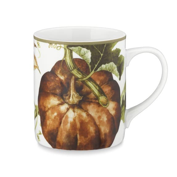 Botanical Pumpkin Mugs, Set of 4 | Williams Sonoma
