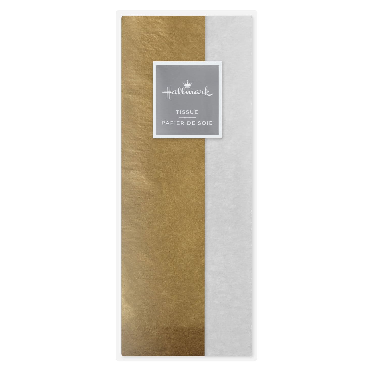 Solid White/Metallic Gold 2-Pack Holiday Tissue Paper, 6 Sheets - Hallmark